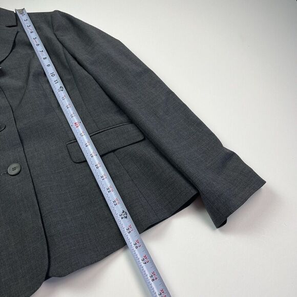 Talbots Wool Classic Blazer 8 Gray Academia Preppy Business Casual Capsule New - Picture 7 of 12